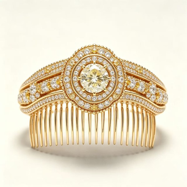 Aurelia Classic Bridal Hair‑Comb Tiara