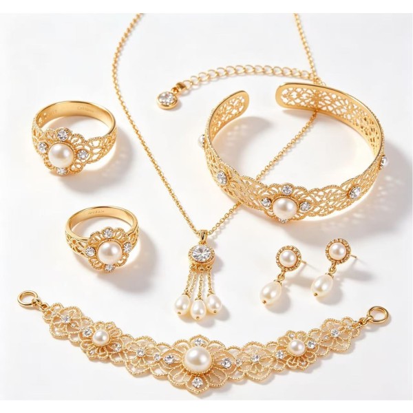 Vintage Lace Wedding 5-Piece Set