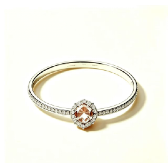 Women's rose gold engagement bangle
