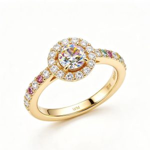 WM Solid 18K Gold Groom Diamond Belt Buckle